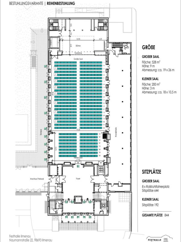 Festhalle Bestuhlungsplan Reihe