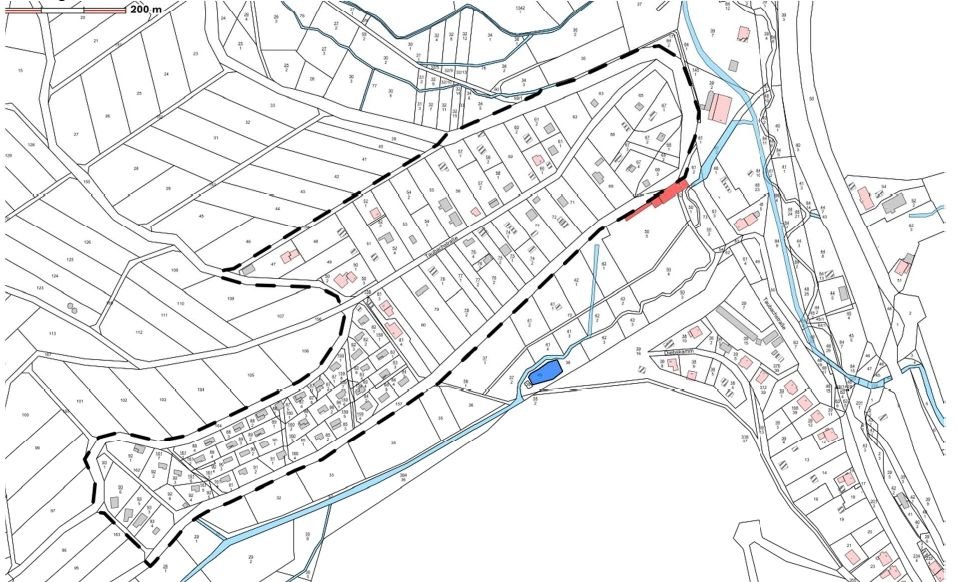 Geltungsbereich Bebauungsplan Nr. 65 der Stadt Ilmenau 'Erholungsgebiet am Rosenkopf' (ohne Maßstab)