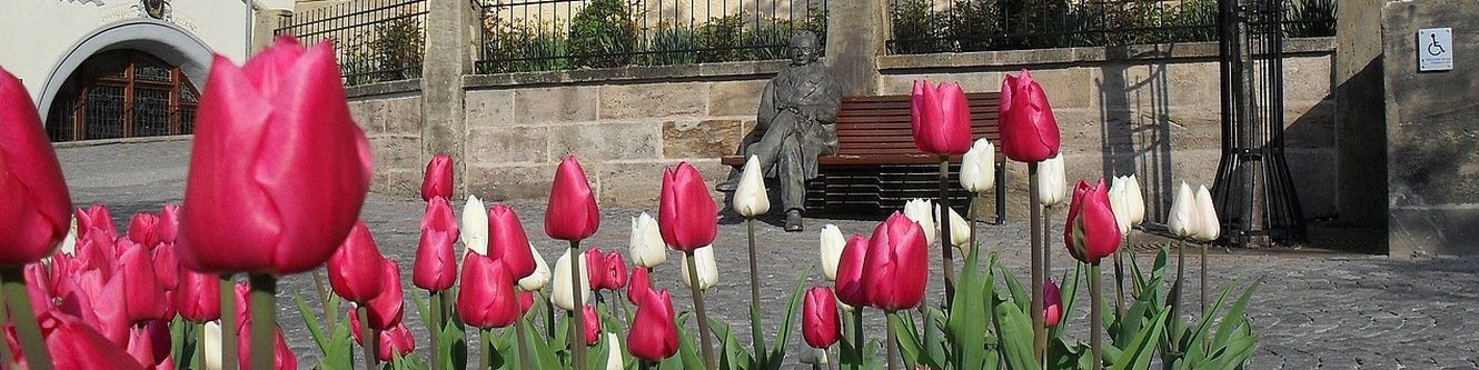 Amtshaus mit Goethe im Frühling