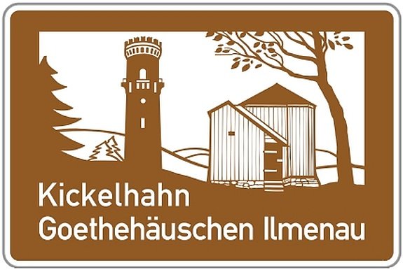 Infotafel Kickelhahn Goethehäuschen Ilmenau an BAB 71
