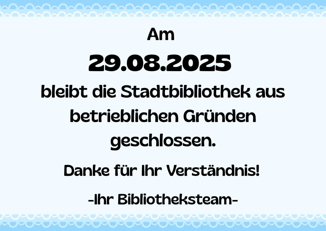 Wandertag Schließung
