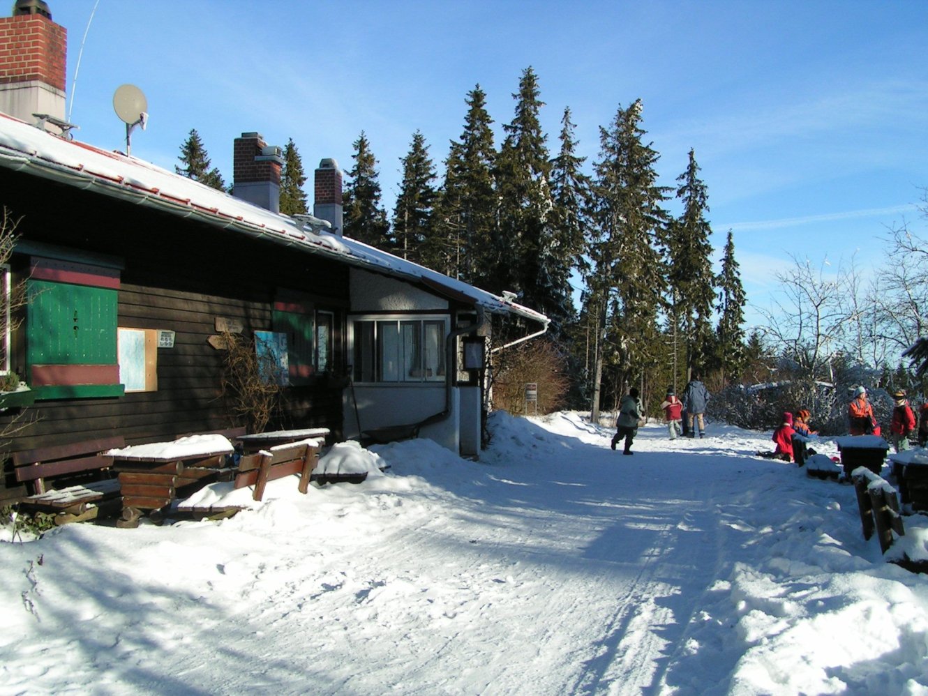 Berggasthaus Bobhütte im Winter
