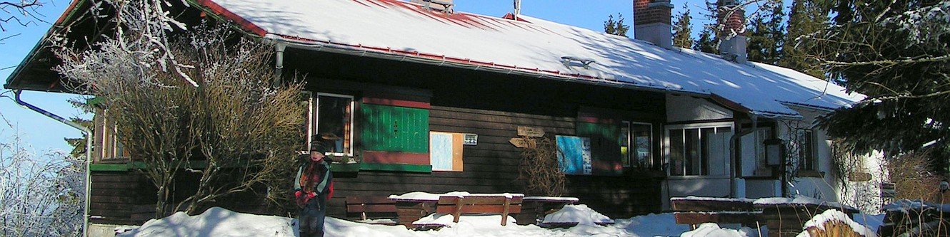 Bobhütte im Winter