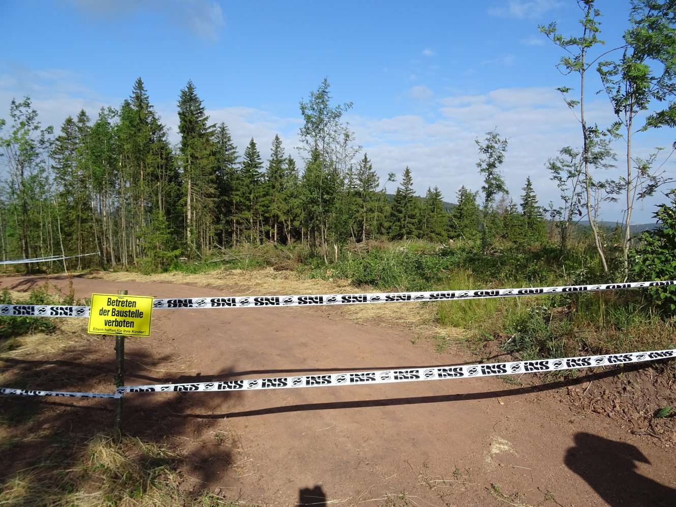 Anlegen von Mountainbikestrecken am Lindenberg Ilmenau