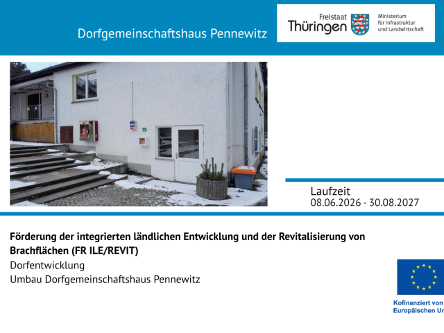 Förderschild Dorfgemeinschaftshaus Pennewitz