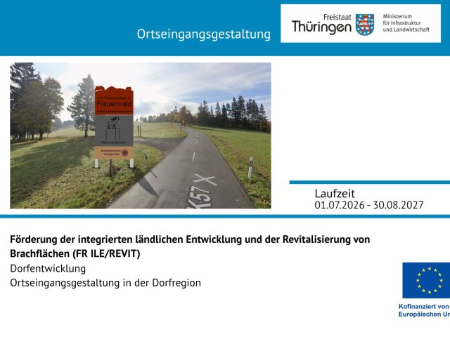 Förderschild Ortseingangsgestaltung