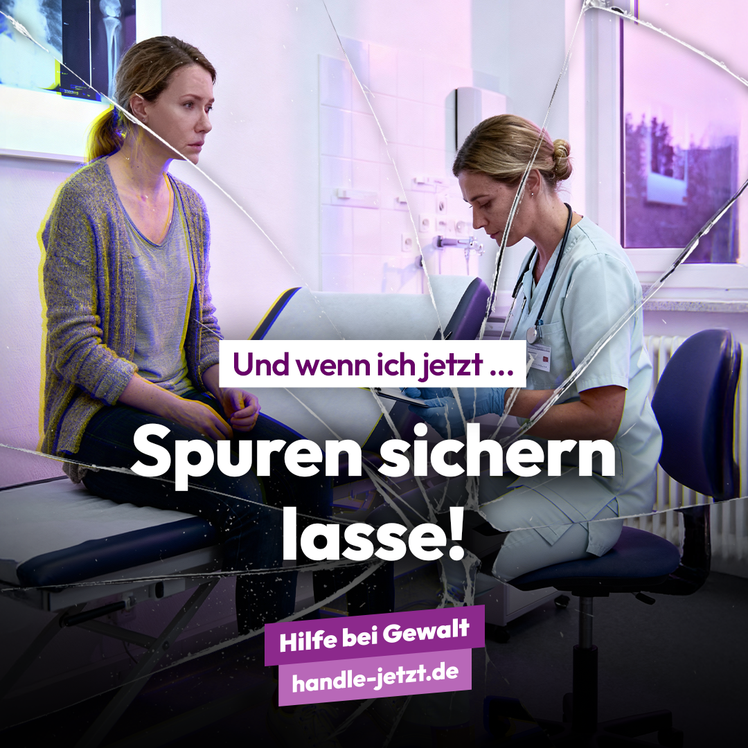 Kampagne Gewalt gegen Frauen 2025 - Spuren sichern lassen