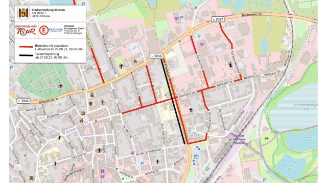 Halte- und Parkverbote 27.08.2021 Deutschland Tour