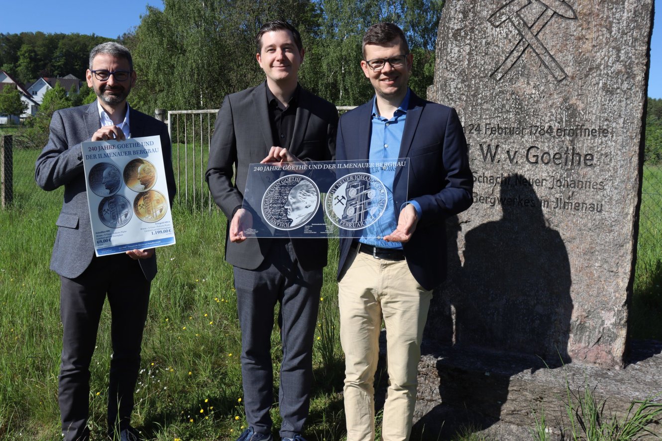 Vorstellung der Gedenkmedaille 240 Jahre Goethe und der Ilmenauer Bergbau