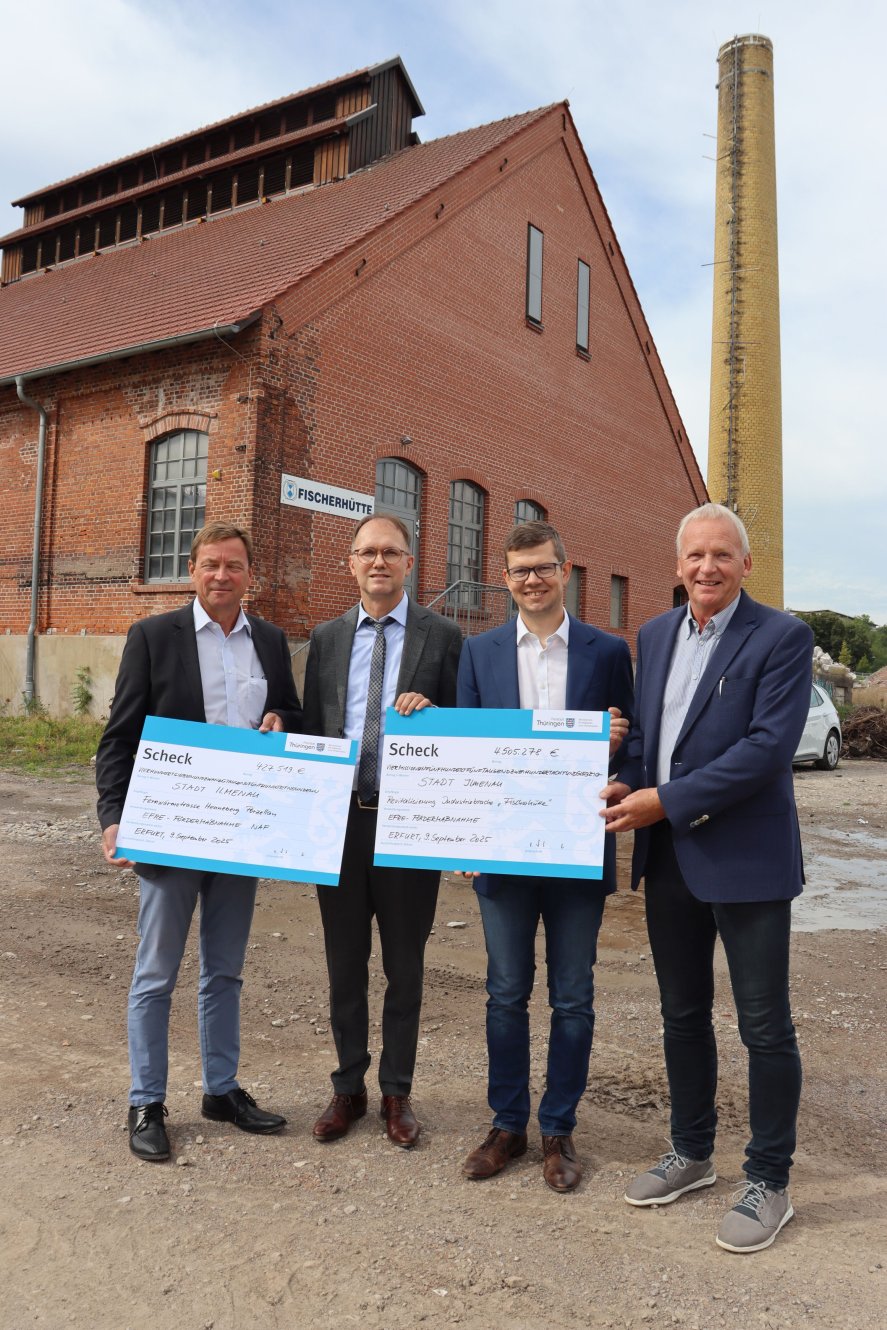 Stadt Ilmenau erhält Förderung in Höhe von 4,5 Millionen Euro für die weitere Neugestaltung der ehemaligen Industriebrache Fischerhütte