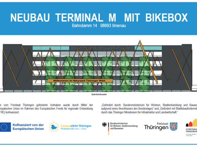 Neubau Terminal M mit Bikebox