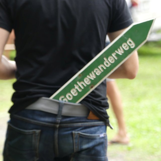 Schild Goethewanderweg