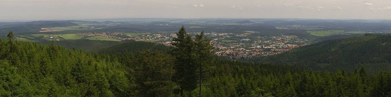 Panorama-Webcam auf dem Kickelhahn - Blick auf Ilmenau