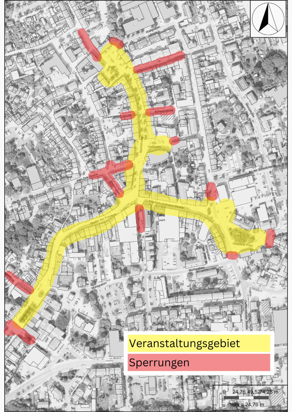 Sperrungen Altstadtfest 2025 Karte