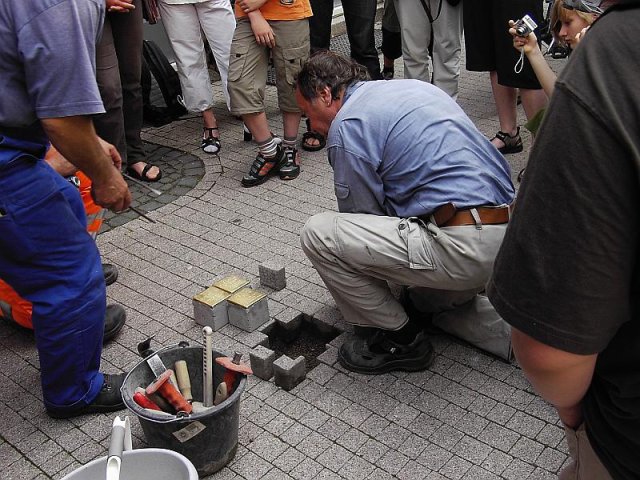 Verlegung der Stolpersteine im Jahr 2007