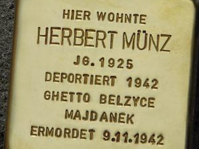 Verlegung der Stolpersteine im Jahr 2008