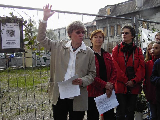 Verlegung der Stolpersteine im Jahr 2008