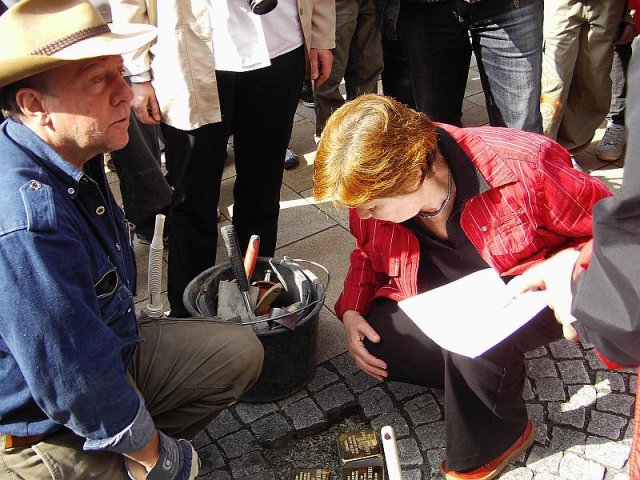 Verlegung der Stolpersteine im Jahr 2008