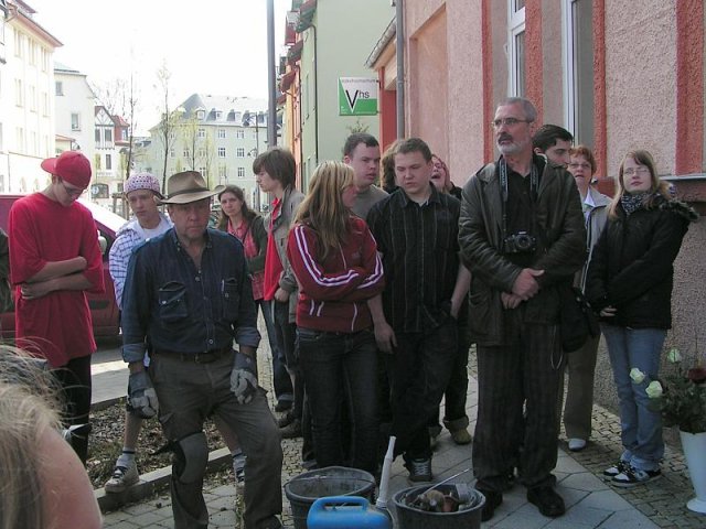 Verlegung der Stolpersteine im Jahr 2008