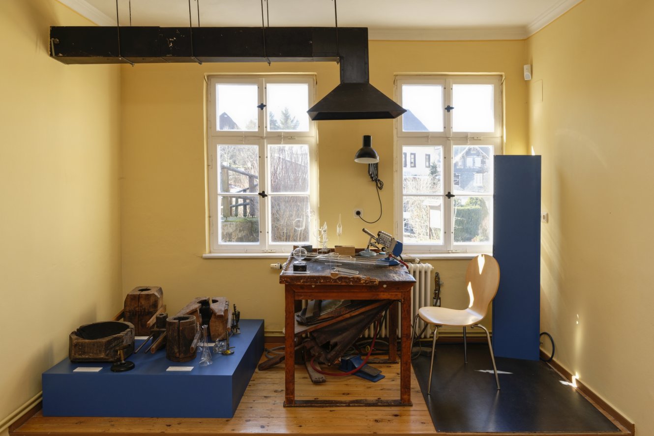 Museum Goethehaus Stützerbach: Arbeitsplatz eines Glasbläsers