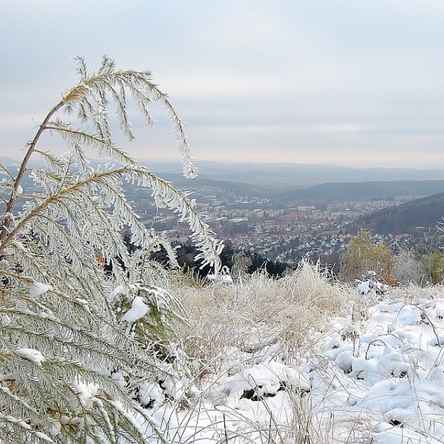 Blick auf Ilmenau von der Hohen Schlaufe (Foto: Wolfgang Kobe)