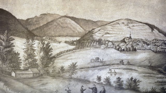 Blick von Osten nach Ilmenau (1850)