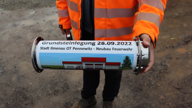 Grundsteinlegung für neue Feuerwache in Pennewitz
