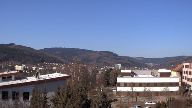Blick vom Ehrenberg zum Kickelhahn im März