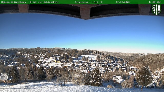 Webcam Stützerbach - Blick vom Schlossberg auf den Ort (Dezember)