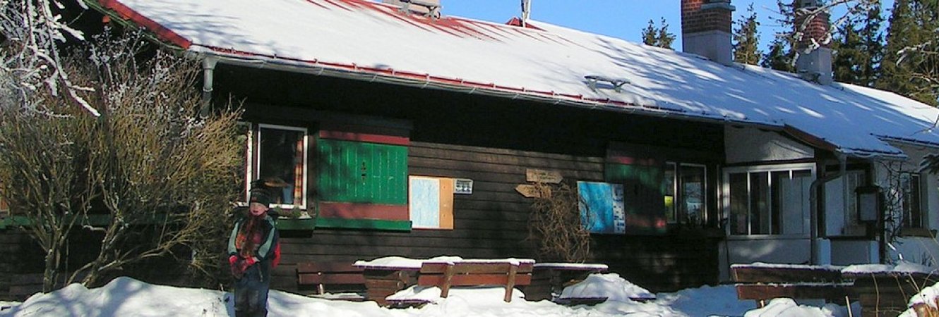 Bobhütte im Winter