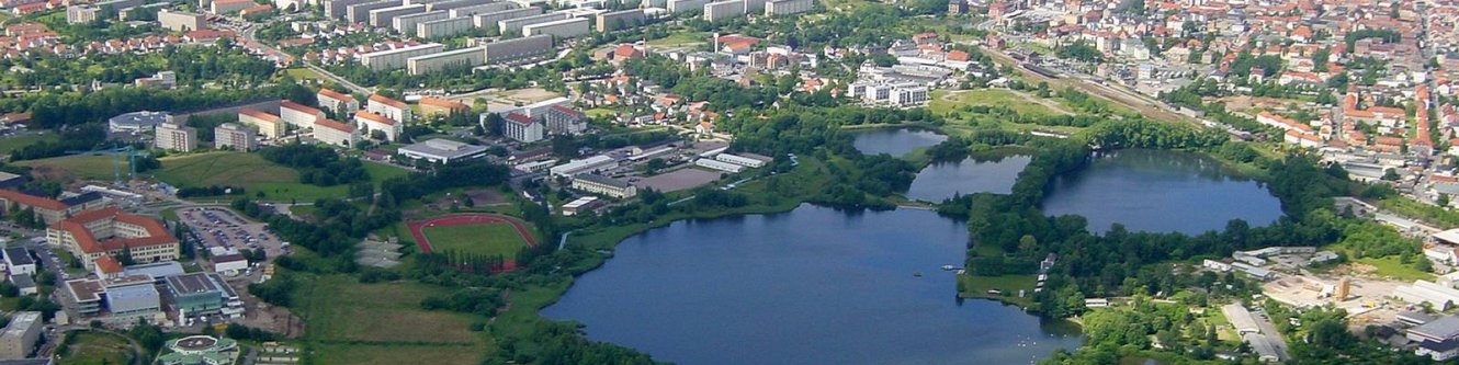 Luftbild der Stadt Ilmenau (2001)