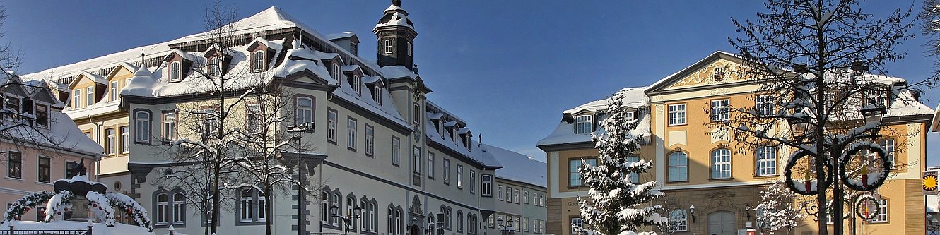 Rathaus und Amtshaus im Winter