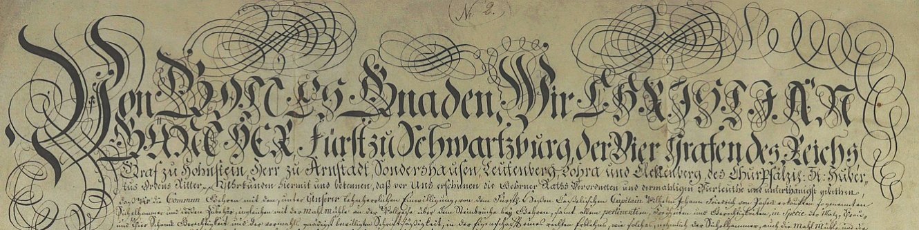 Schlossmuseum Gehren - Urkunde von 1785