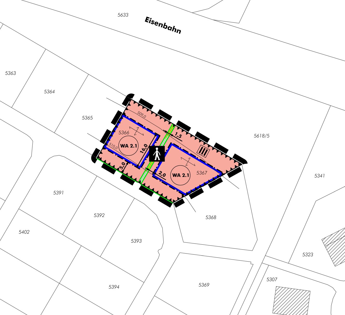 Plangebiet des Bebauungsplans Nr. 56 der Stadt Ilmenau 'Am Friedhof West' - 2. Änderung (ohne Maßstab) (Quelle ©GDI-Th, ©Stadt Ilmenau