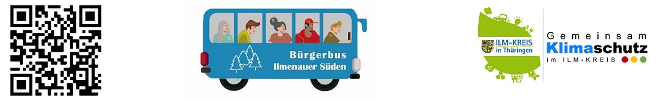 Logos Bürgerbus - QR-Code - Klimaschutz im Ilm-Kreis
