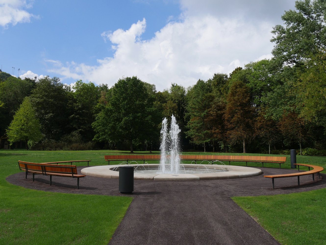 Neuer Springbrunnen Stadtpark Ilmenau