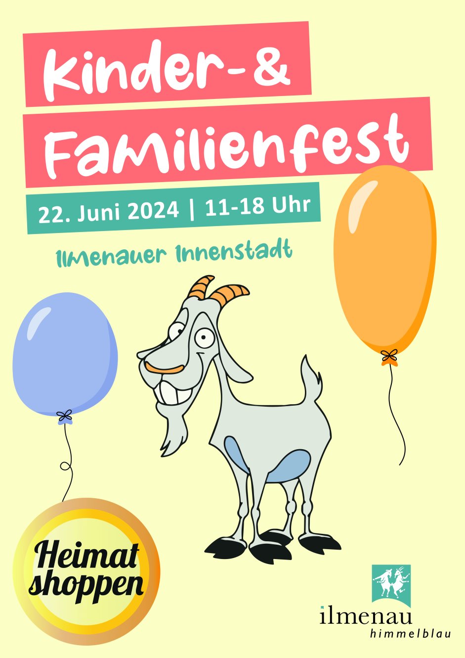 Kinder- und Familienfest Plakat mit Heimatshoppen